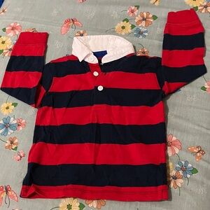 Wonder Nation Red and Blue Striped Button Down Shirt